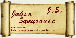 Jakša Samurović vizit kartica